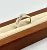 bague argent feuilles dorées t53 argent 925 millième (22 ct) 1,76g