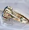 bague argent pierre bleue rectangle t55 argent autre 6,35g
