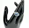 bague argent pierre bleue rectangle t55 argent autre 6,35g