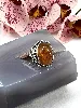 bague en argent ambre naturel avec inclusions t54 argent 925 millième (22 ct) 5,65g