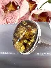 bague en argent ambre naturel avec inclusions t56 argent 925 millième (22 ct) 14,29g