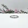 bague en argent fine cinque mini zircons sertis t49,5 argent 925 millième (22 ct) 0,92g