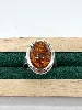 bague en argent ornée d'ambre naturel avec inclusions t53 argent 925 millième (22 ct) 5g