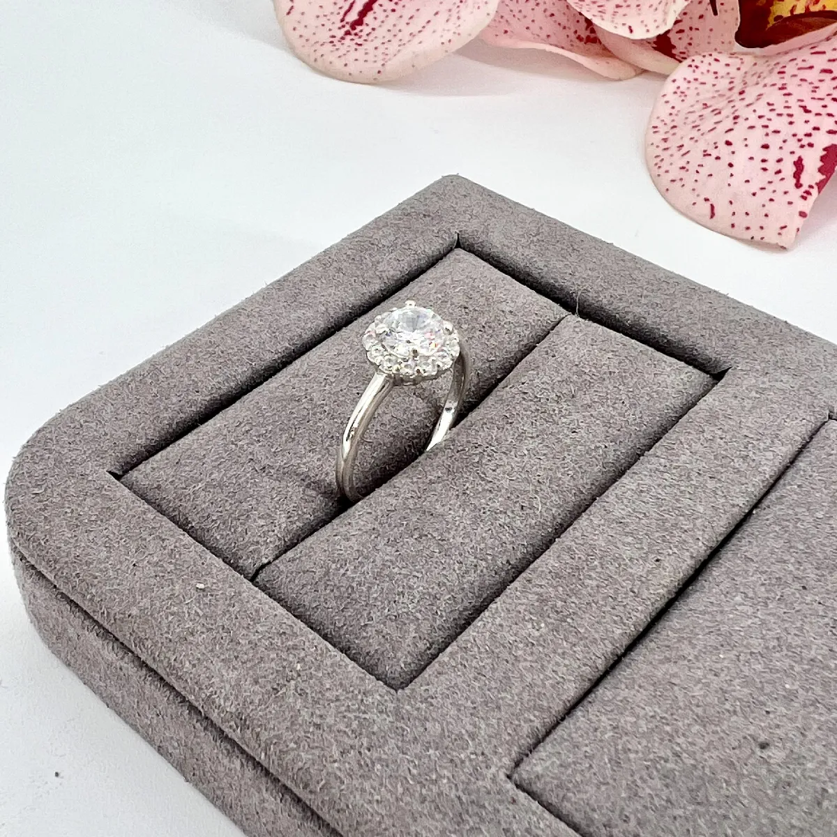 Bague En Argent 925 Avec Pavage D'oxydes Et 4 Pierres Mobiles - Taille 22 - Occasion