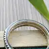 bague en argent ornée d'une perle et présente un design multi-anneaux texturé argent 925 millième (22 ct) 4,58g