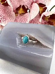bague en argent turquoise argent 925 millième (22 ct) 1,79g
