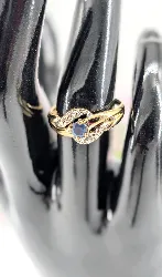 bague or saphir et diamant or 750 millième (18 ct) 2,44g