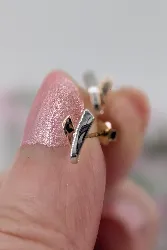 boucles d'oreilles en 2 ors or 750 millième (18 ct) 0,62g