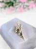 boucles d'oreilles en clips en 2 ors chacune sertie de 7 diamants d'environ 0,7ct au total or 750 millième (18 ct) 4,28g