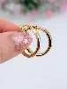 boucles d'oreilles petites créoles lisses or 750 millième (18 ct) 3,23g