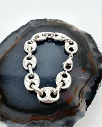 bracelet en argent grand grain de café argent 800 millième (19 ct) 41,22g