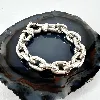 bracelet en argent grosse maille forçat argent 925 millième (22 ct) 38,49g