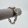 bracelet en argent grosse maille forçat argent 925 millième (22 ct) 38,49g