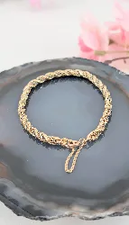 bracelet en deux ors maille torsadée or 750 millième (18 ct) 7,04g