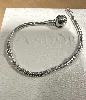 bracelet pandora maille serpent fermoir logo et coeur scintillant argent 925 millième (22 ct) 13,8 g