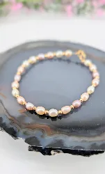 bracelet perles de culture alternées des billes en or or 750 millième (18 ct) 4,09g