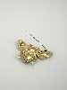 broche abeille métal doré ornée des strass et perles
