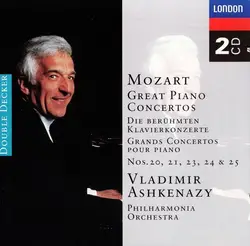 cd mozart, vladimir ashkenazy, philharmonia orchestra - great piano concertos (nos. 20, 21, 23, 24 & 25) (1997)