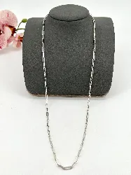 chaîne en argent maille trombone l68cm argent 925 millième (22 ct) 11,44g