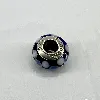 charm en argent et verre bleu à pois blanc argent 925 millième (22 ct) 2,81g
