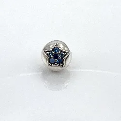 charm pandora clip orné d'étoiles et d'oxydes  argent 925 millième (22 ct) 3,01g