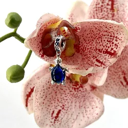 charm pandora pendant tortue de mer en verre de murano argent 925 millième (22 ct) 2,43g