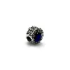 charm pandora rond flocon de neige fond bleu  argent 925 millième (22 ct) 2,72g