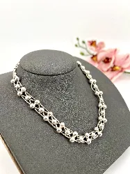 collier en argent vintage l38,5cm argent 925 millième (22 ct) 28g