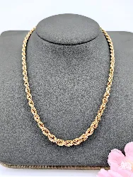 collier en or maille corde en chute or 750 millième (18 ct) 11,35g