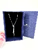 collier swarovski avec pendentif double gouttes en cristaux