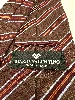 cravate 100% soie mario valentino marron multi rayures
