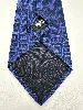 cravate 100% soie yves saint laurent bleu royal texturée à motifs carrés