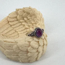 kmbg006 bague amethyste ovale argent 925 millième (22 ct) 2,7g