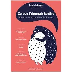 livre ce que j'aimerais te dire
