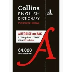 livre dictionnaire anglais monolingue