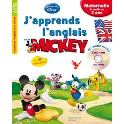 livre j'apprends l'anglais avec mickey maternelle