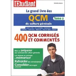 livre le grand des qcm de culture générale - tome 2