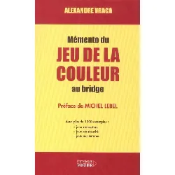 livre mémento du jeu de la couleur au bridge