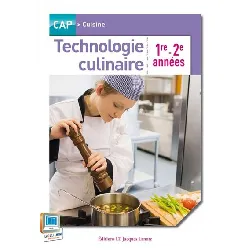 livre technologie culinaire 1re et 2e années cap cuisine - pochette élève