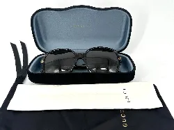 lunettes de soleil gucci gg0092s oversize femme monture écaille verres marron dégradés