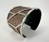 manchette/ bracelet les georgettes en cuir reversible paillettes