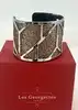 manchette/ bracelet les georgettes en cuir reversible paillettes