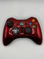 manette xbox 360 sans fil rouge métalisé