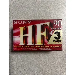 pack de 3 cassettes vierge sony hf 90 minutes