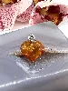 pendentif argent avec coeur ambre argent 925 millième (22 ct) 0,87g