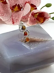 pendentif en argent ambre  argent 925 millième (22 ct) 2,48g