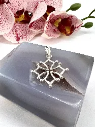 pendentif en argent croix occitane argent 925 millième (22 ct) 3,06g