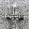 pendentif en argent en forme de croix avec cristal argent 925 millième (22 ct) 1,48g