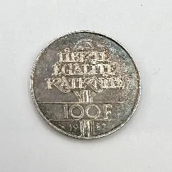 pièce 100 francs la fayette 1987 argent 900 millième 15g