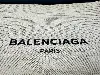 pochette balenciaga en toile beige et cuir noir